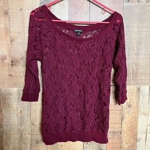Express lace sweatshirt